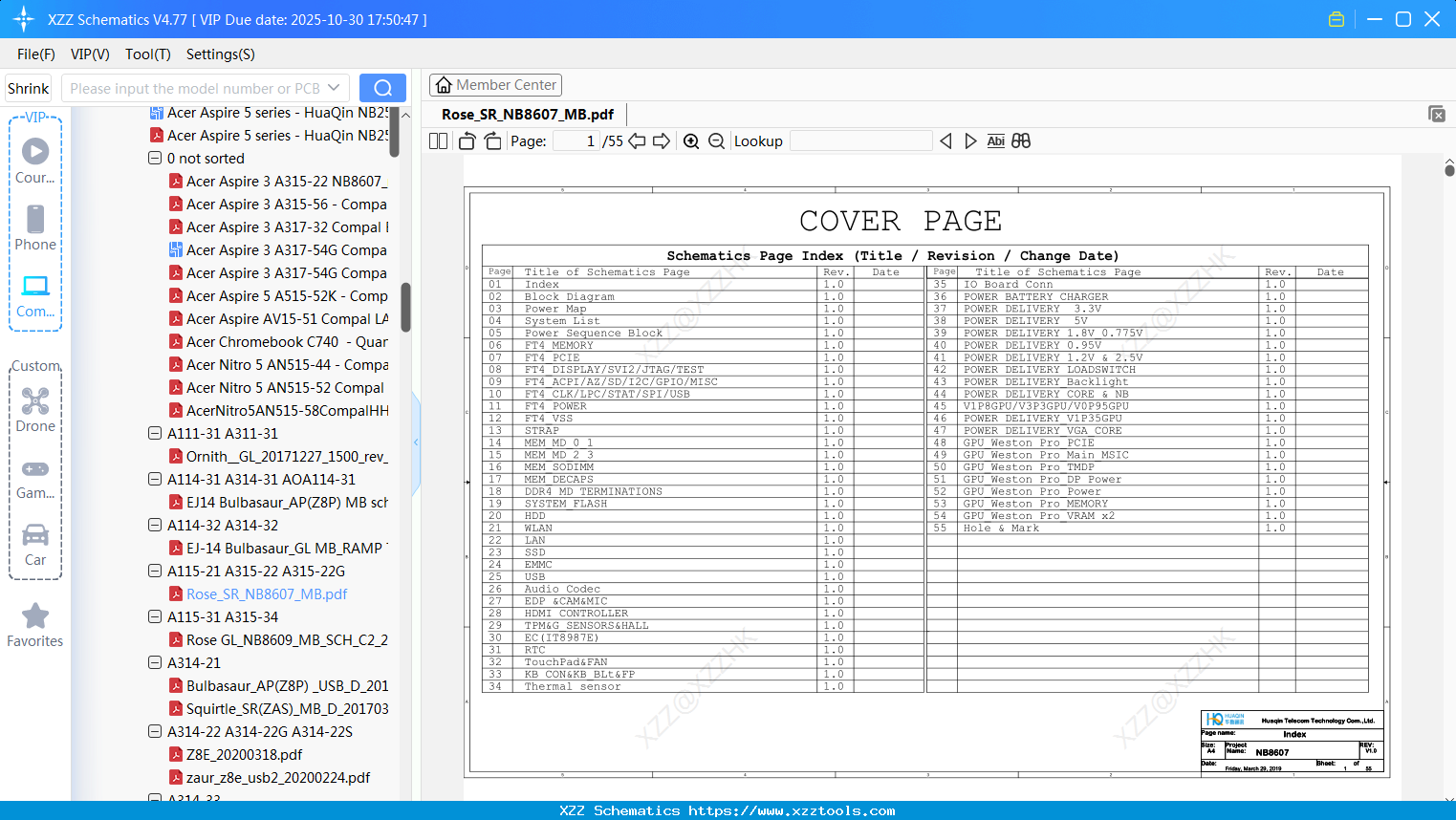 Laptop ACER Rose_SR_NB8607_MB